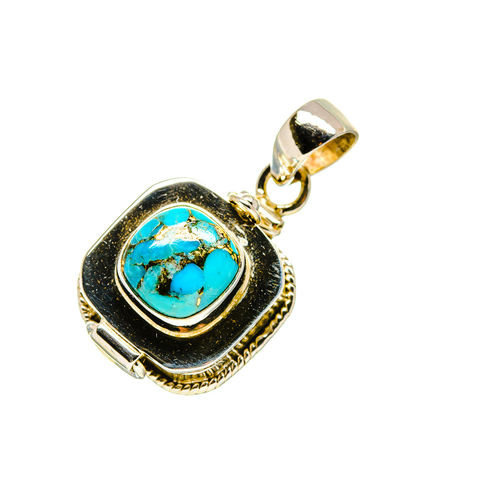 Blue Copper Composite Turquoise Pendants handcrafted by Ana Silver Co - PD753754