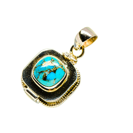 Blue Copper Composite Turquoise Pendants handcrafted by Ana Silver Co - PD753754