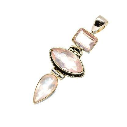 Rose Quartz Pendants handcrafted by Ana Silver Co - PD753786