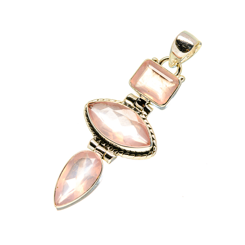 Rose Quartz Pendants handcrafted by Ana Silver Co - PD753824