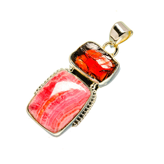 Rhodochrosite Pendants handcrafted by Ana Silver Co - PD753827