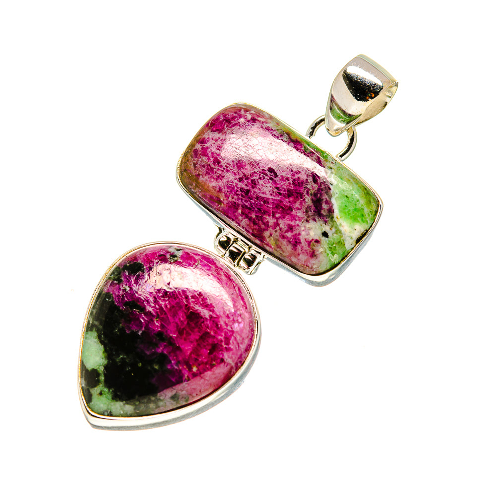 Ruby Zoisite Pendants handcrafted by Ana Silver Co - PD753831