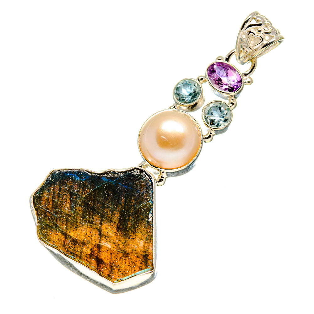Labradorite Pendants handcrafted by Ana Silver Co - PD753835