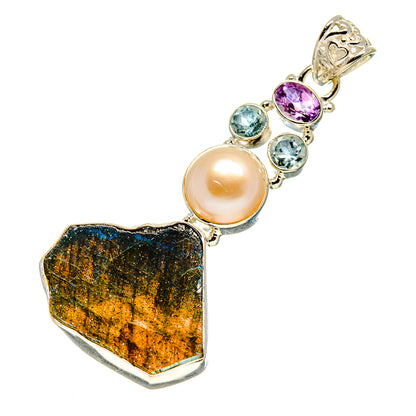 Labradorite Pendants handcrafted by Ana Silver Co - PD753835