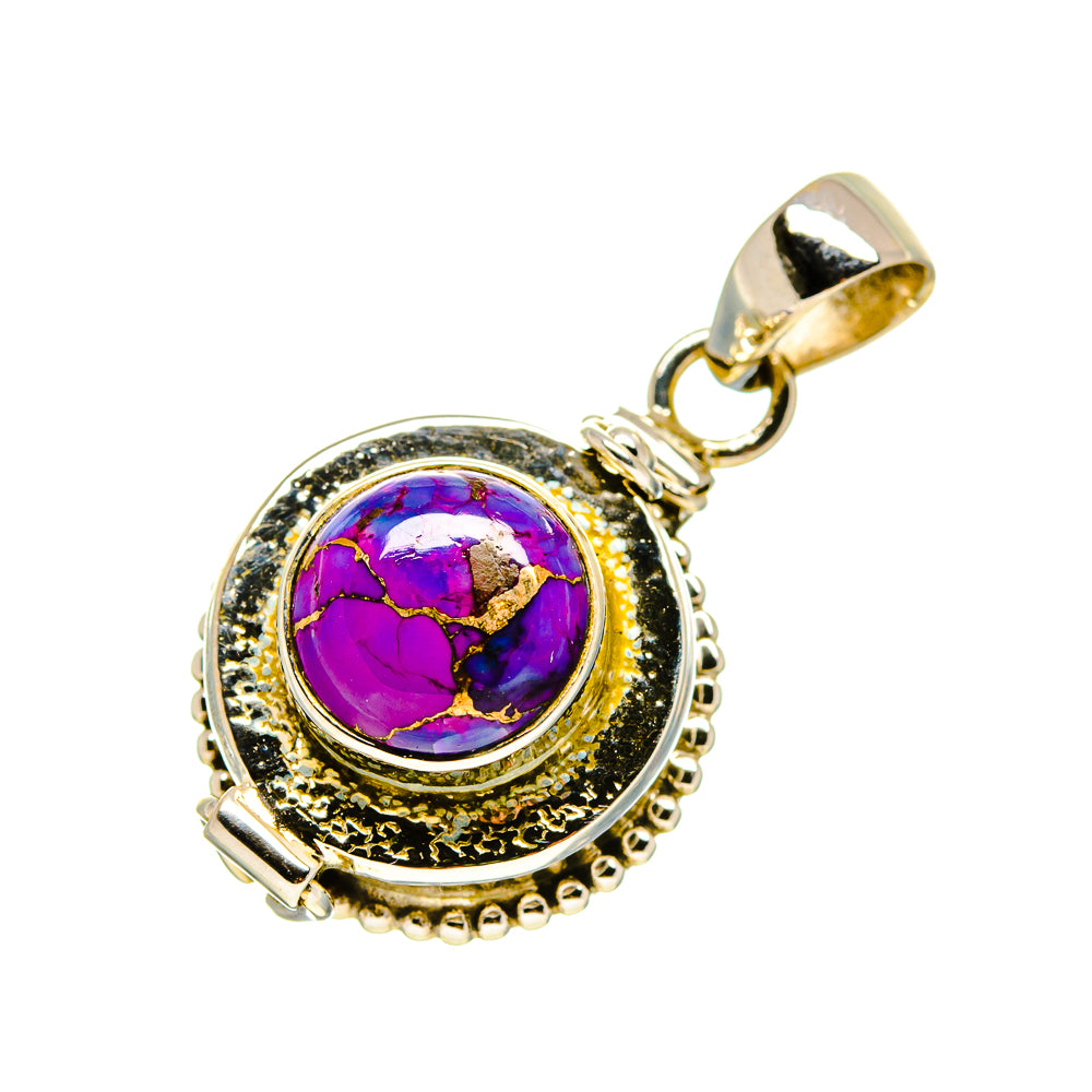 Purple Copper Composite Turquoise Pendants handcrafted by Ana Silver Co - PD753943