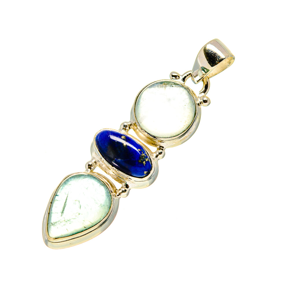 Blue Fluorite Pendants handcrafted by Ana Silver Co - PD753974