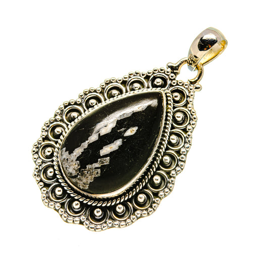 Chrysanthemum Stone Pendants handcrafted by Ana Silver Co - PD753977