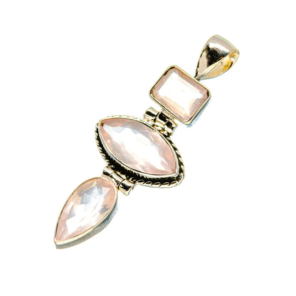 Rose Quartz Pendants handcrafted by Ana Silver Co - PD753981