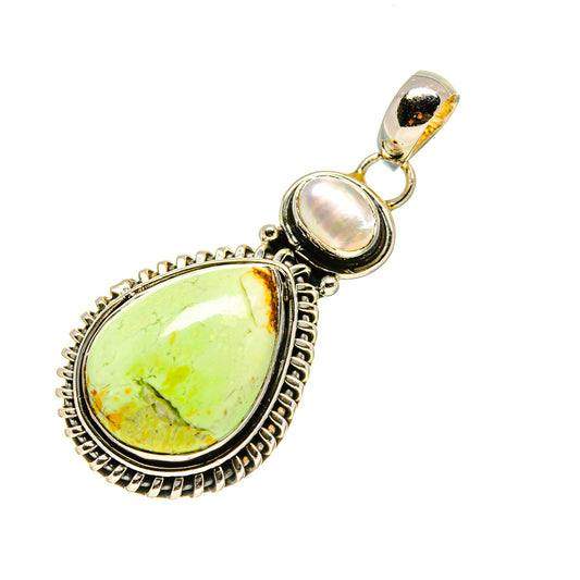 Lemon Chrysoprase Pendants handcrafted by Ana Silver Co - PD753990