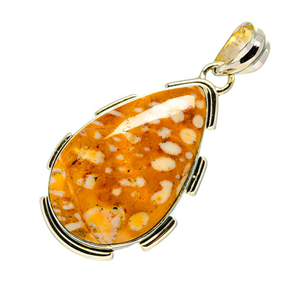 Peanut Wood Jasper Pendants handcrafted by Ana Silver Co - PD754018 - Photo 2