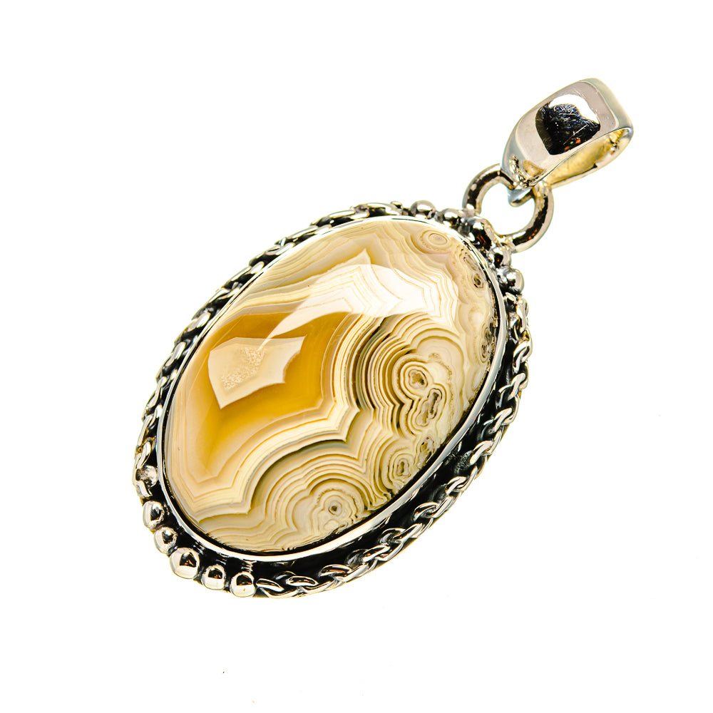 Laguna Lace Agate Pendants handcrafted by Ana Silver Co - PD754027