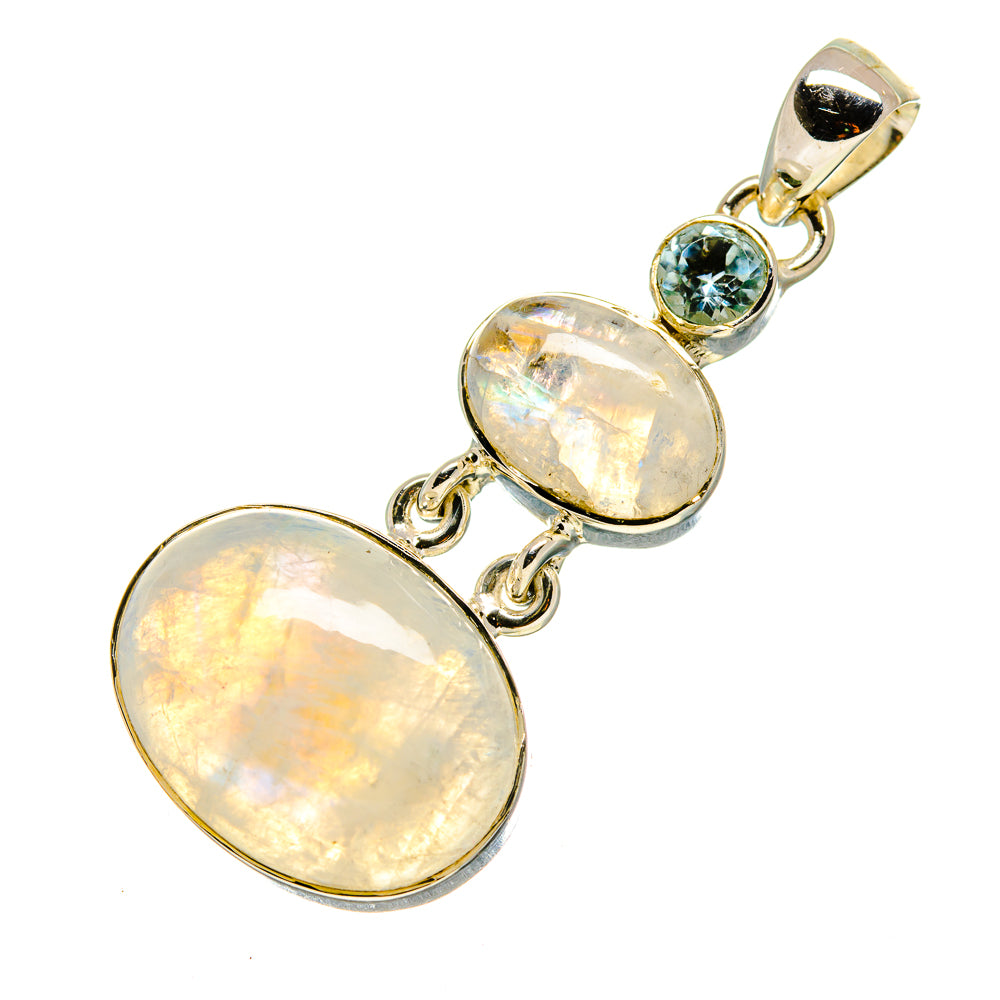 Rainbow Moonstone Pendants handcrafted by Ana Silver Co - PD754053