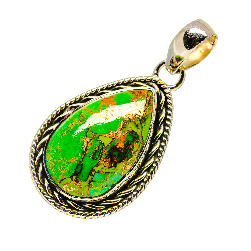 Green Copper Composite Turquoise Pendants handcrafted by Ana Silver Co - PD754061
