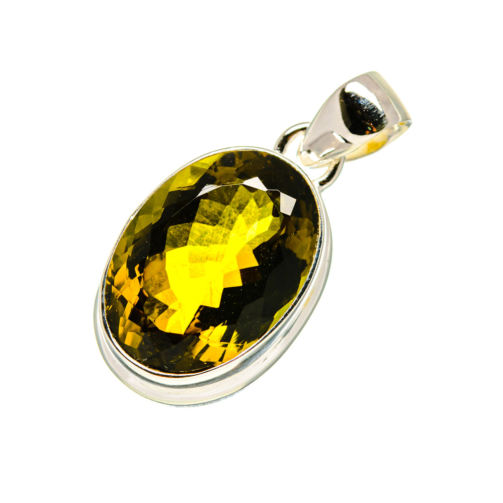 Olive Quartz Pendants handcrafted by Ana Silver Co - PD754083