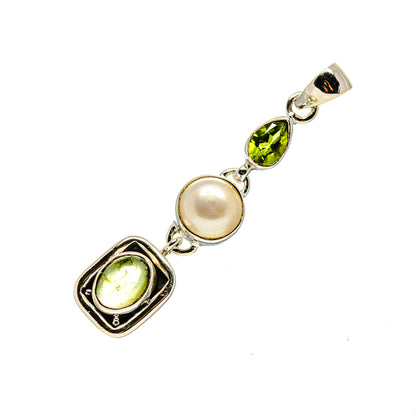 Green Tourmaline Pendants handcrafted by Ana Silver Co - PD754091