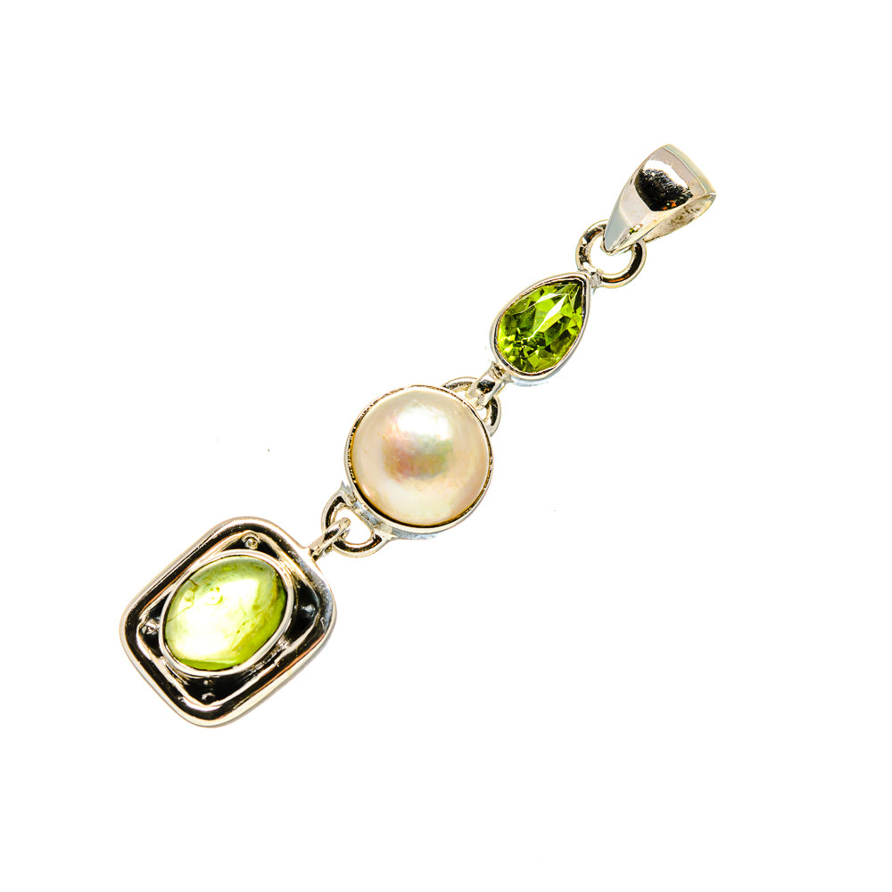 Green Tourmaline Pendants handcrafted by Ana Silver Co - PD754093