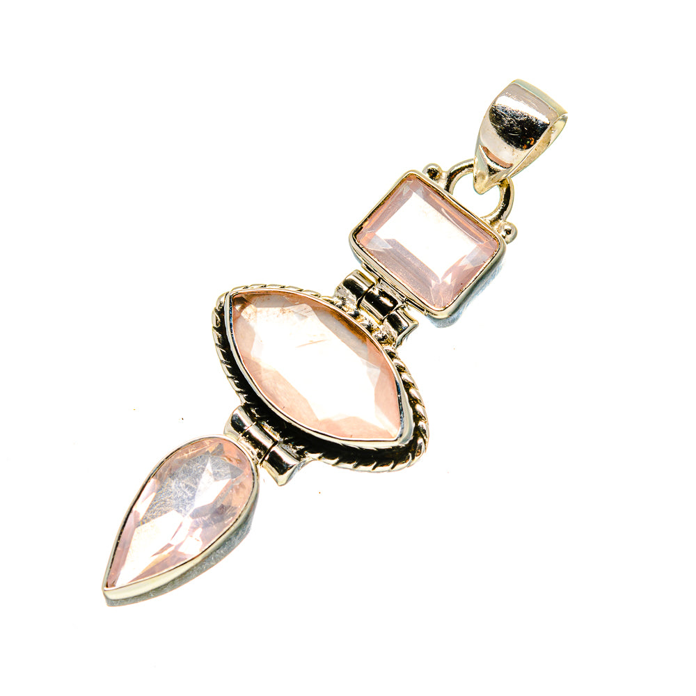 Rose Quartz Pendants handcrafted by Ana Silver Co - PD754094