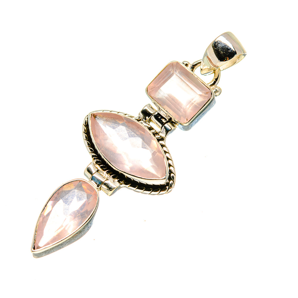 Rose Quartz Pendants handcrafted by Ana Silver Co - PD754095