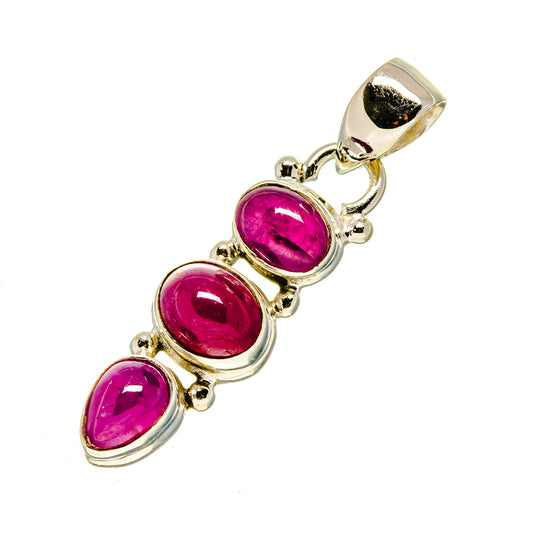 Pink Tourmaline Pendants handcrafted by Ana Silver Co - PD754132