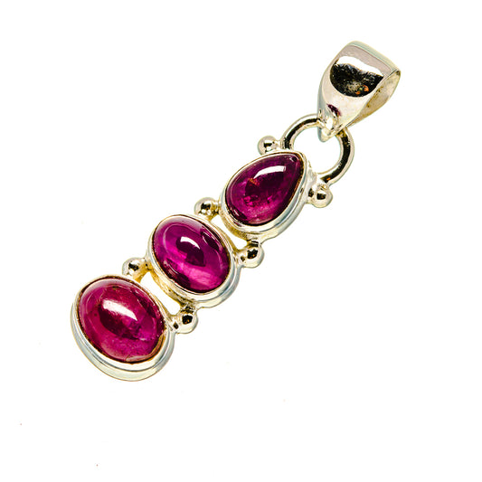 Pink Tourmaline Pendants handcrafted by Ana Silver Co - PD754133