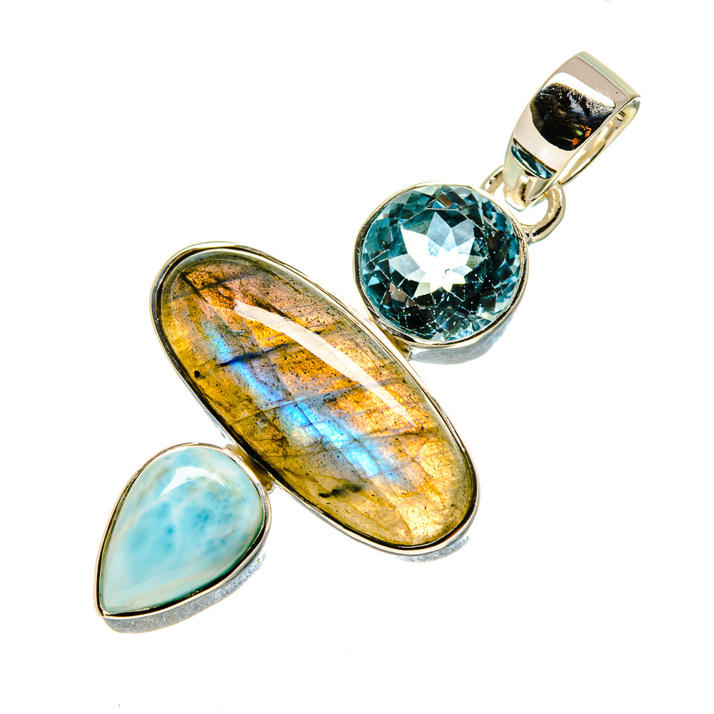 Labradorite Pendants handcrafted by Ana Silver Co - PD754142