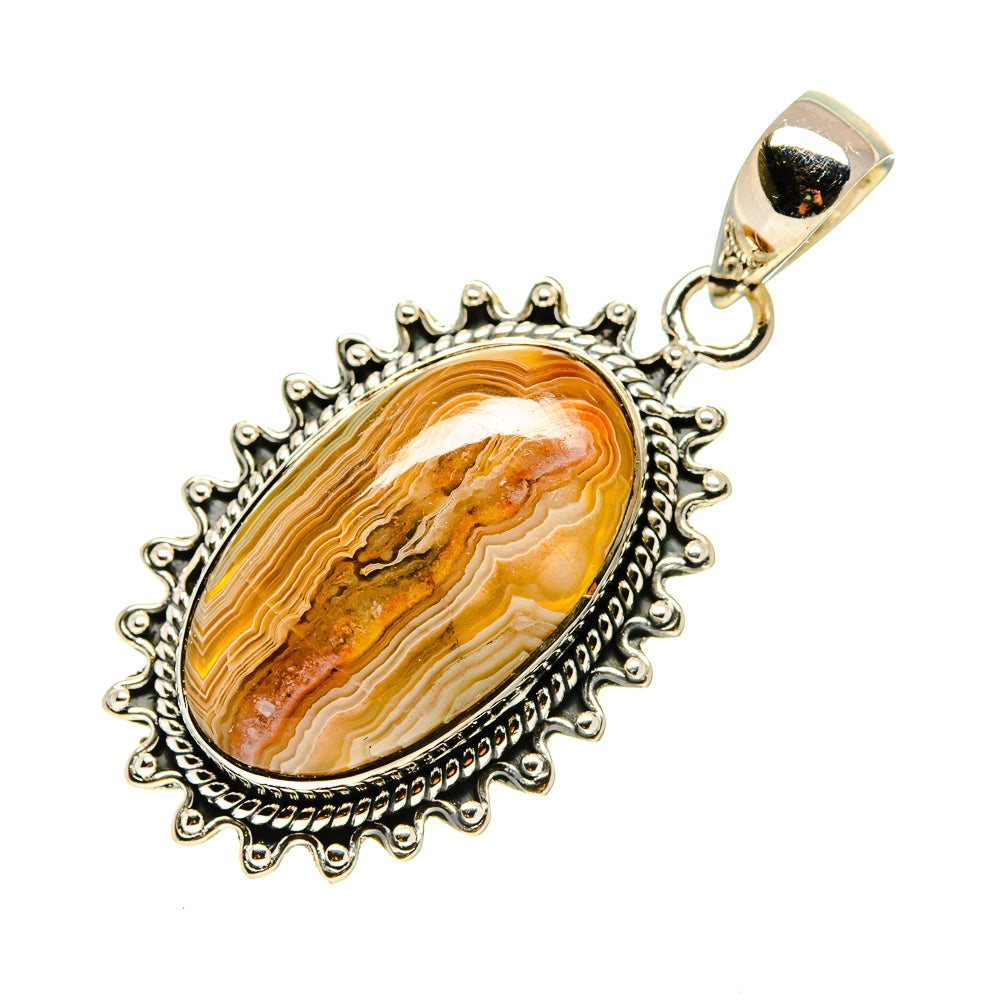 Laguna Lace Agate Pendants handcrafted by Ana Silver Co - PD754163