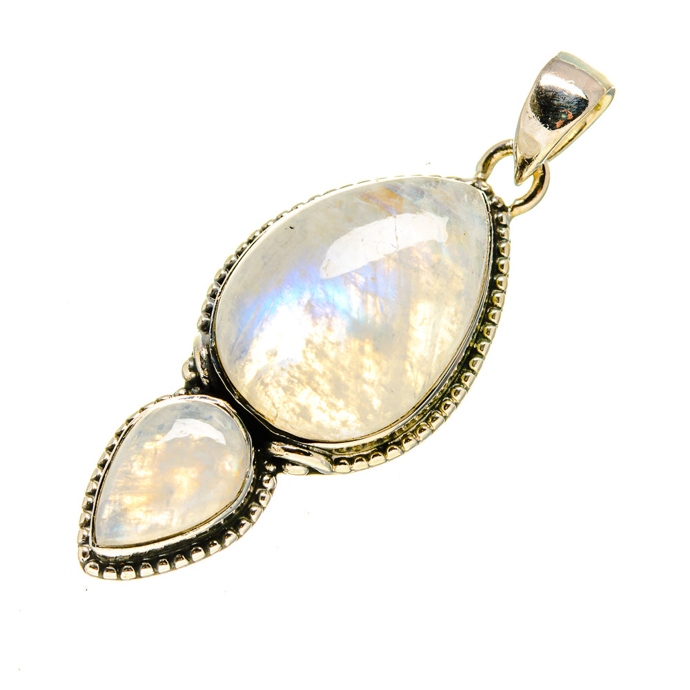 Rainbow Moonstone Pendants handcrafted by Ana Silver Co - PD754195