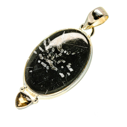 Chrysanthemum Stone Pendants handcrafted by Ana Silver Co - PD754206