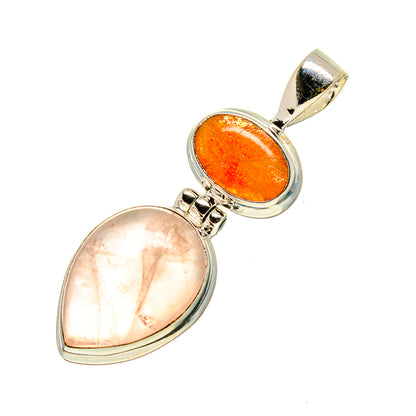 Rose Quartz Pendants handcrafted by Ana Silver Co - PD754224