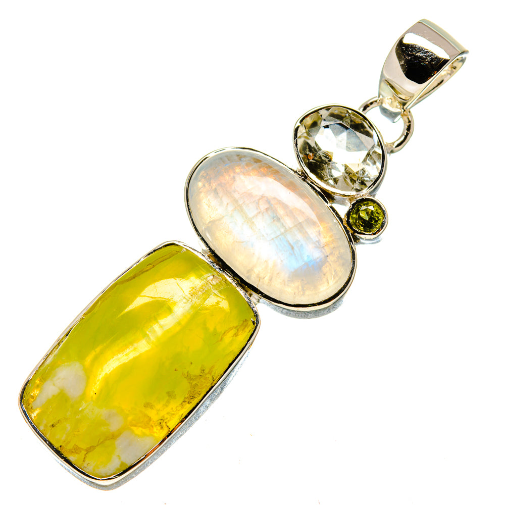 African Green Opal Pendants handcrafted by Ana Silver Co - PD754252