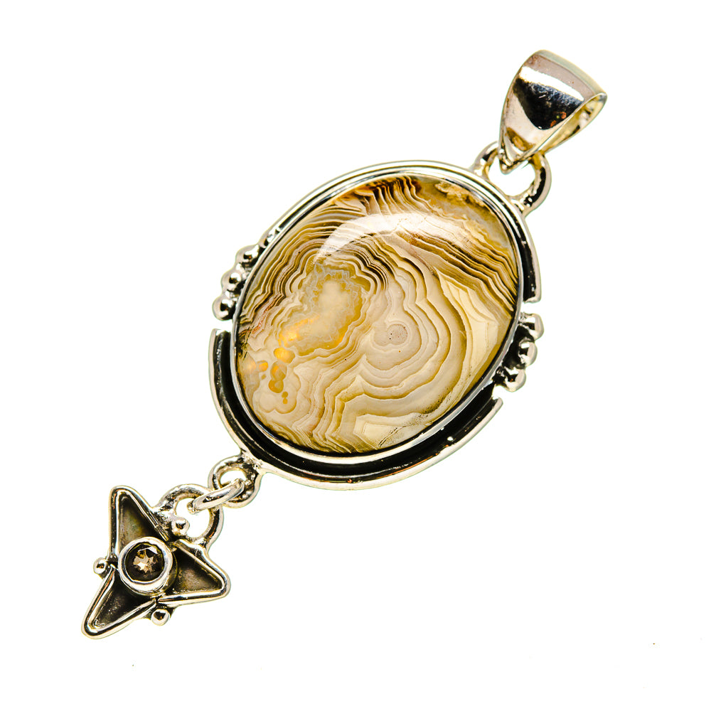 Laguna Lace Agate Pendants handcrafted by Ana Silver Co - PD754269