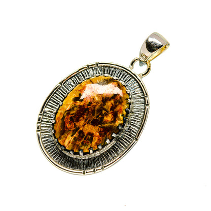 Petrified Wood Pendants handcrafted by Ana Silver Co - PD754295