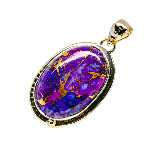 Purple Copper Composite Turquoise Pendants handcrafted by Ana Silver Co - PD754297