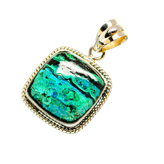 Chrysocolla Pendants handcrafted by Ana Silver Co - PD7543