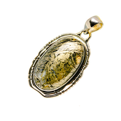 Pyrite Agate Pendants handcrafted by Ana Silver Co - PD754304