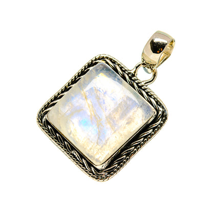 Rainbow Moonstone Pendants handcrafted by Ana Silver Co - PD754308