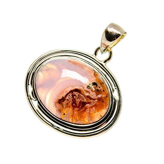 Plume Agate Pendants handcrafted by Ana Silver Co - PD754316