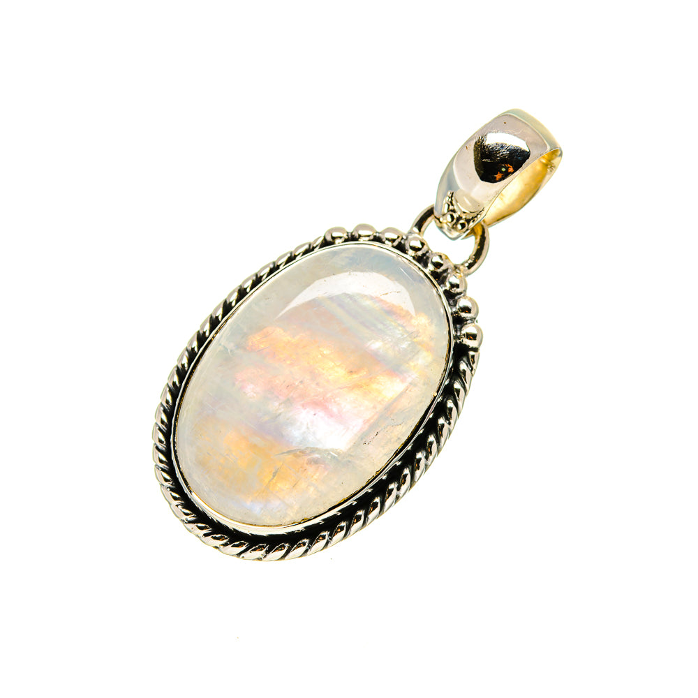 Rainbow Moonstone Pendants handcrafted by Ana Silver Co - PD754317