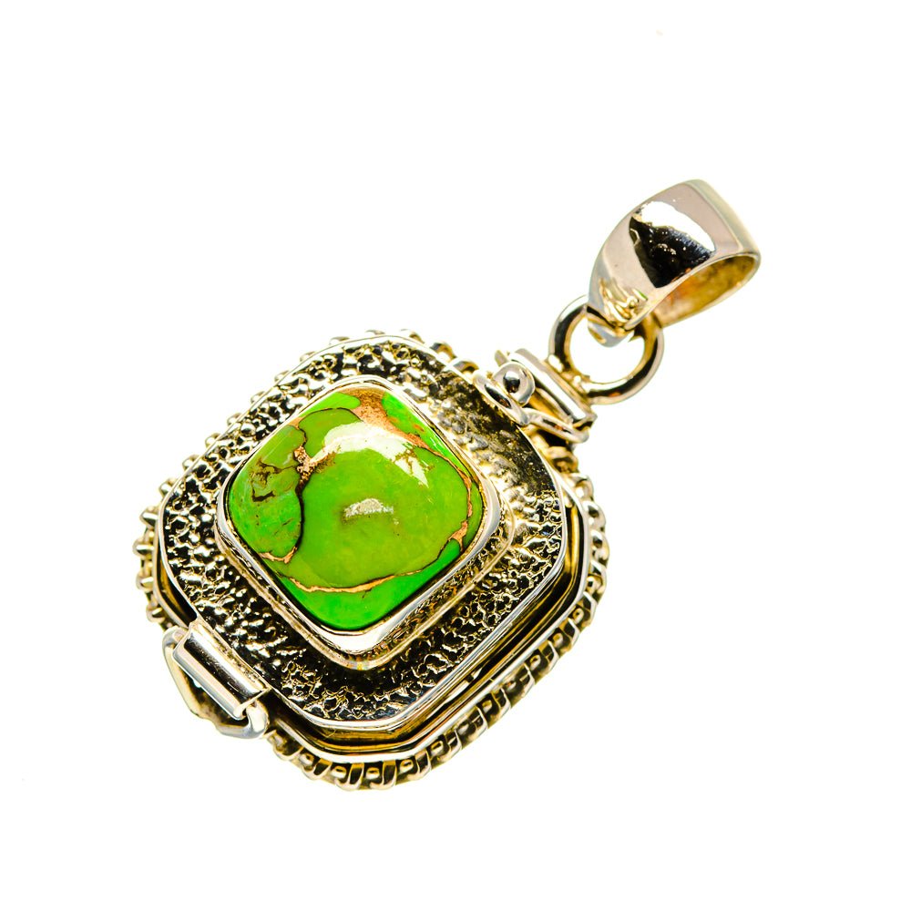 Green Copper Composite Turquoise Pendants handcrafted by Ana Silver Co - PD754398