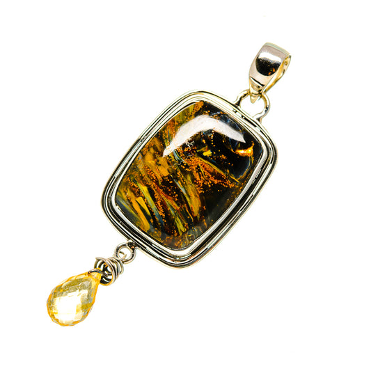 Golden Pietersite Pendants handcrafted by Ana Silver Co - PD754418