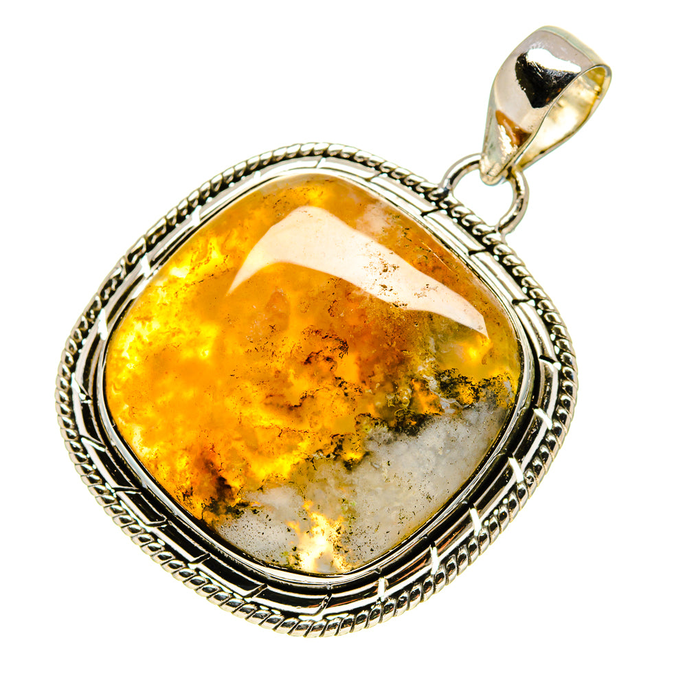 Plume Agate Pendants handcrafted by Ana Silver Co - PD754449