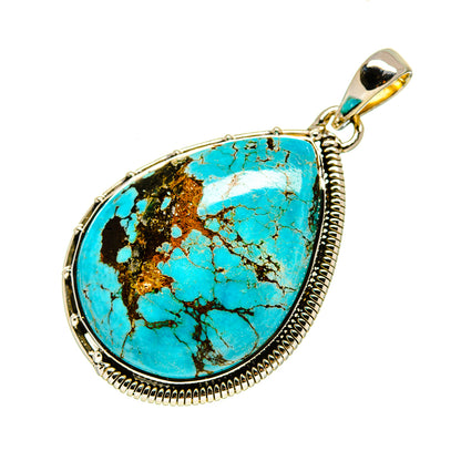 Tibetan Turquoise Pendants handcrafted by Ana Silver Co - PD754475