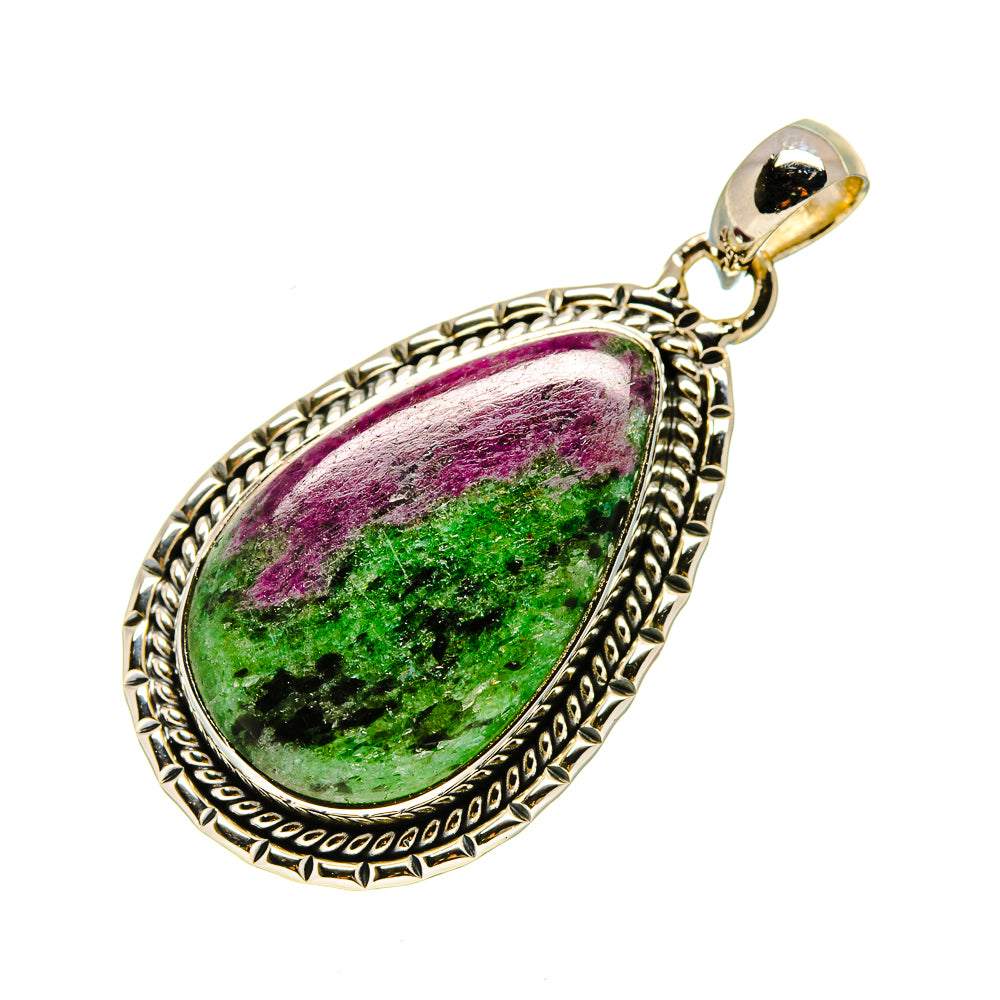 Ruby Zoisite Pendants handcrafted by Ana Silver Co - PD754478