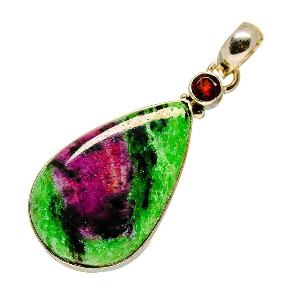 Ruby Zoisite Pendants handcrafted by Ana Silver Co - PD754482