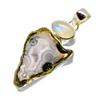 Coconut Geode Slice Pendants handcrafted by Ana Silver Co - PD754490