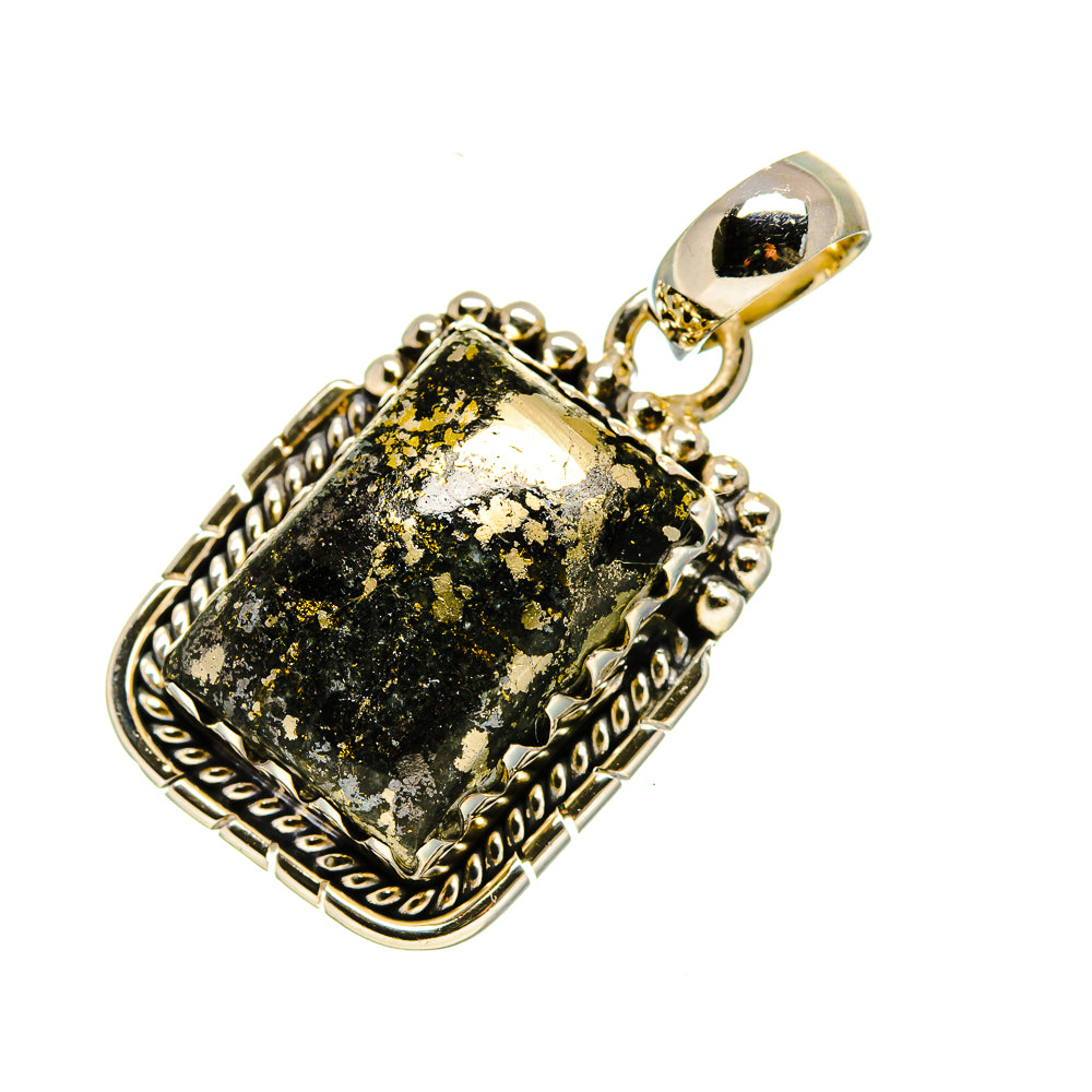 Pyrite Agate Pendants handcrafted by Ana Silver Co - PD754493