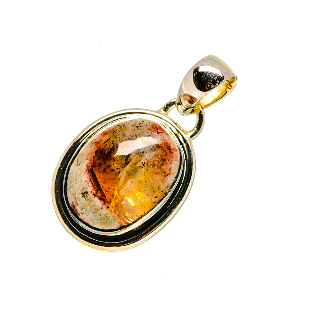 Mexican Fire Opal Pendants handcrafted by Ana Silver Co - PD754509
