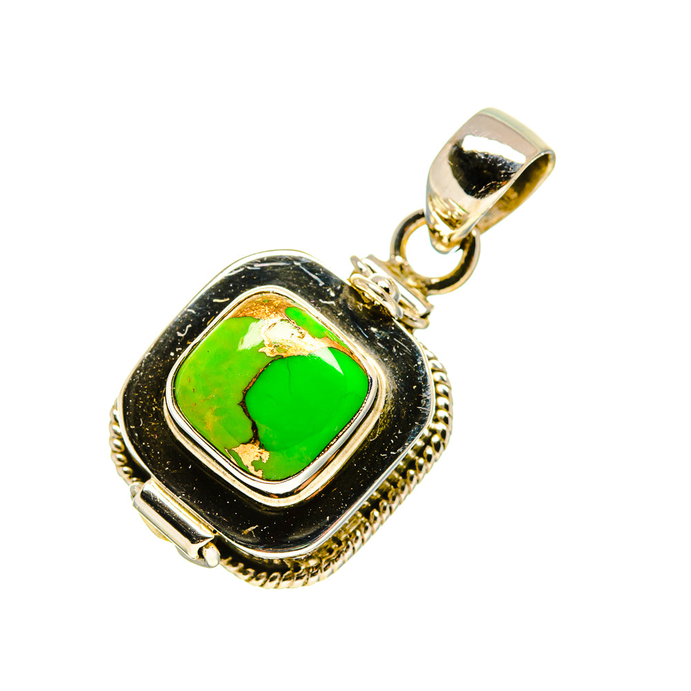 Green Copper Composite Turquoise Pendants handcrafted by Ana Silver Co - PD754513