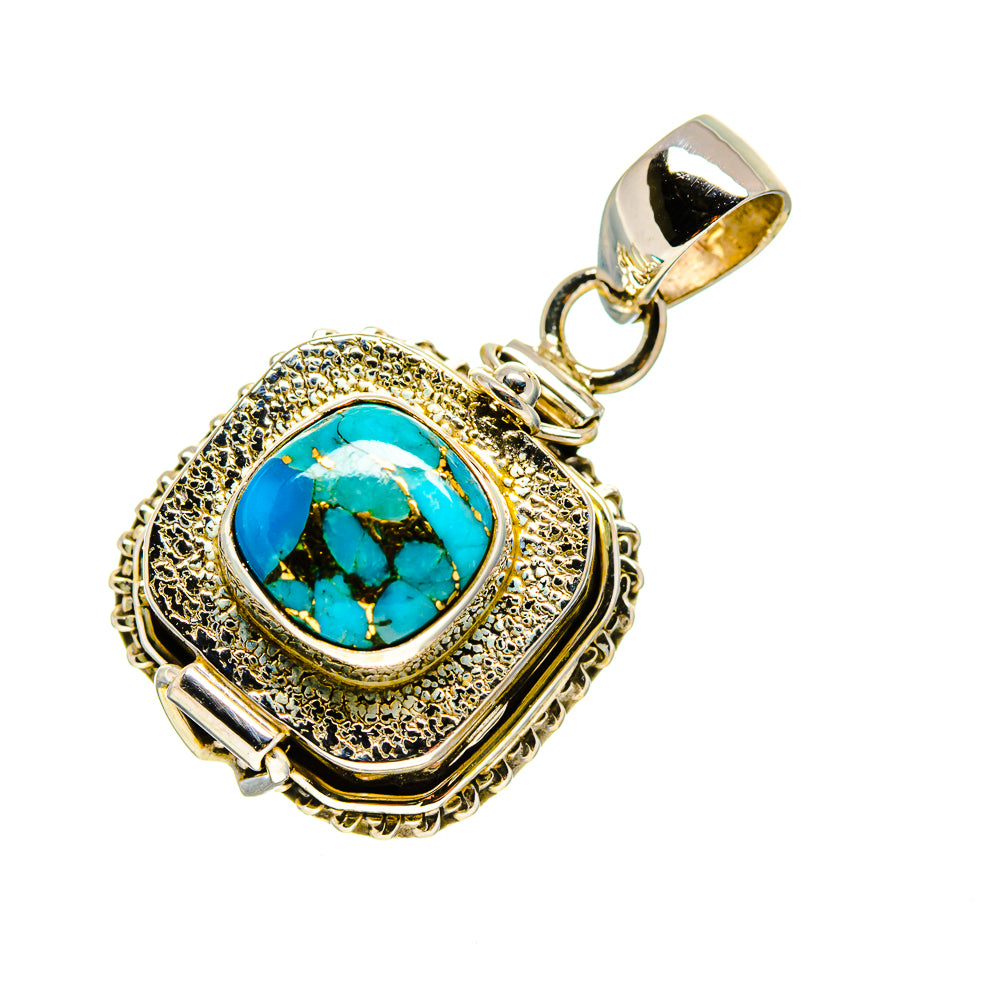 Blue Copper Composite Turquoise Pendants handcrafted by Ana Silver Co - PD754532