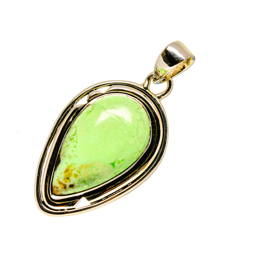Lemon Chrysoprase Pendants handcrafted by Ana Silver Co - PD754553